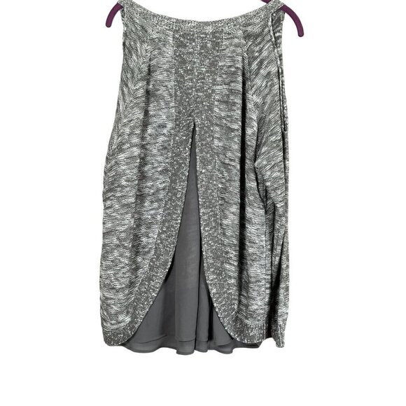 Torrid Sweater Women 14 Gray Pullover Cold Shoulder Neutral Minimalist Festive - Picture 6 of 13